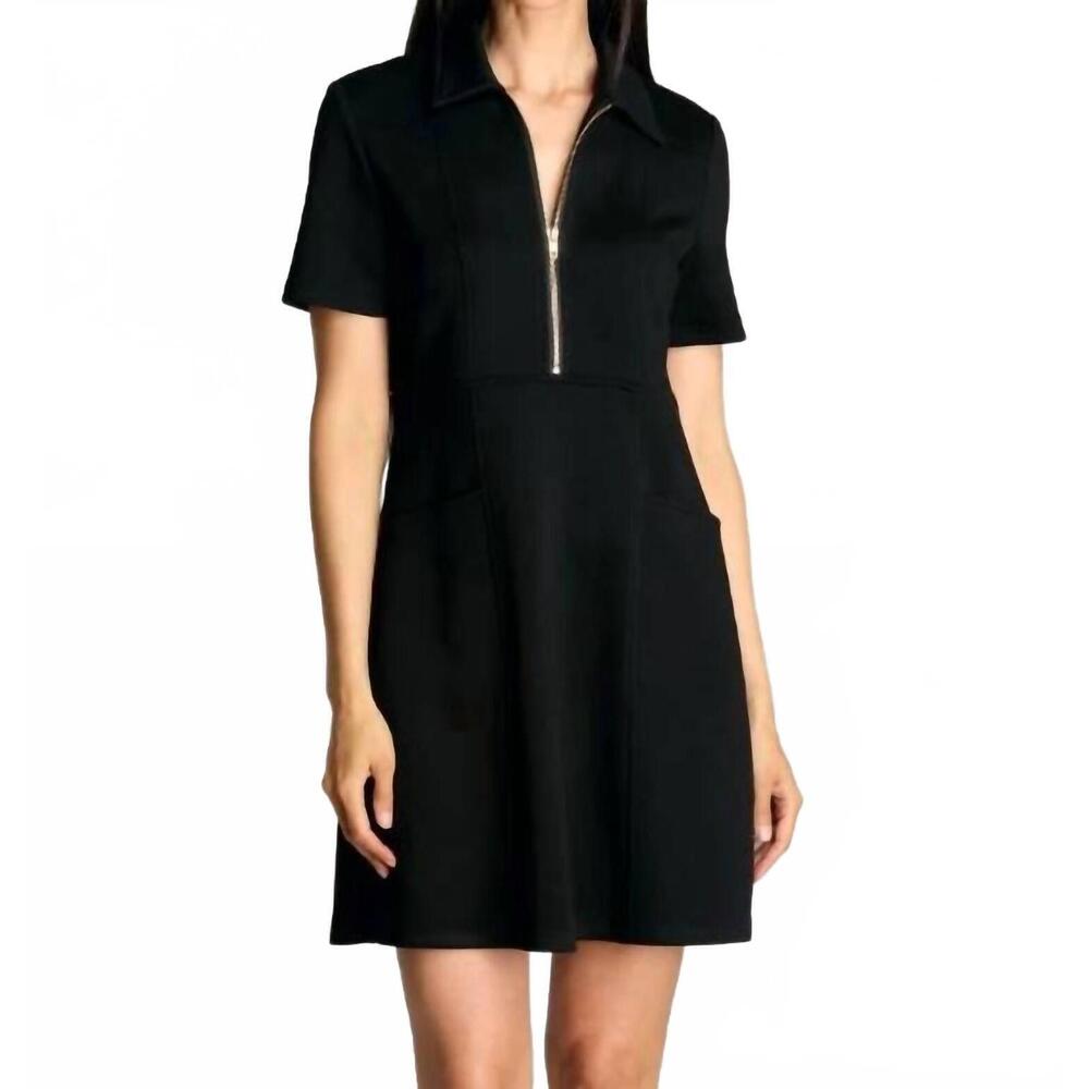 NEW BEFORE YOU butter modal short sleeve dress in black